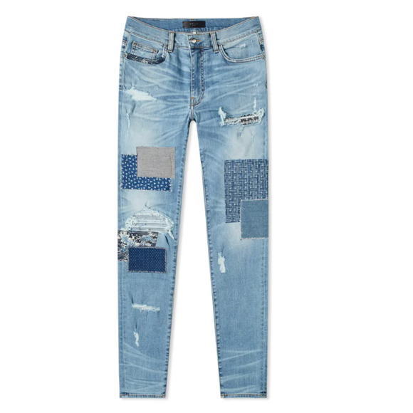 Amiri Japanese repair Rosebowl jeans patchwork size 30